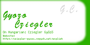 gyozo cziegler business card